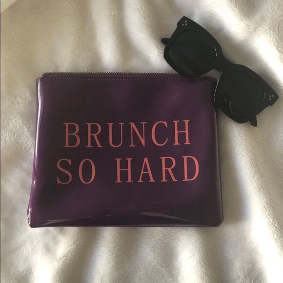Brunch So Hard Purple Pouch / Clutch - Picture 1 of 5